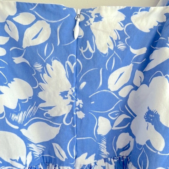 Plum Pudding Blue White Belted Floral Sundress Sz 4T - Picture 6 of 8